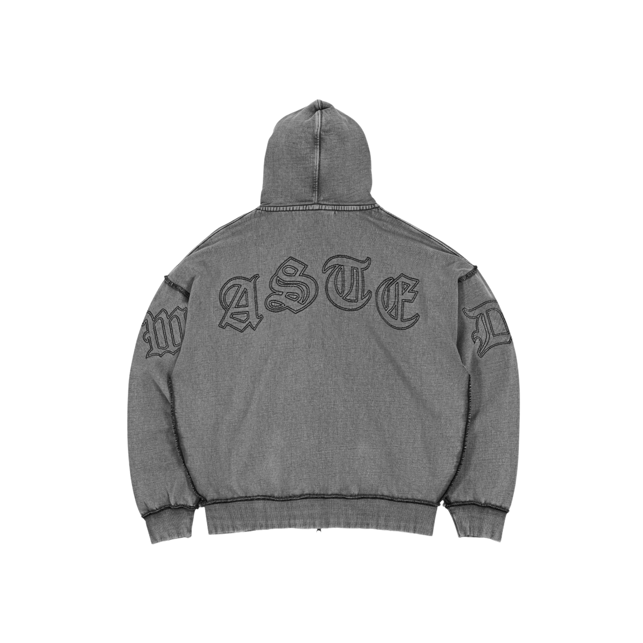 Veste - Kingdom Curve Faded Black Zip Hoodie - Wasted Paris