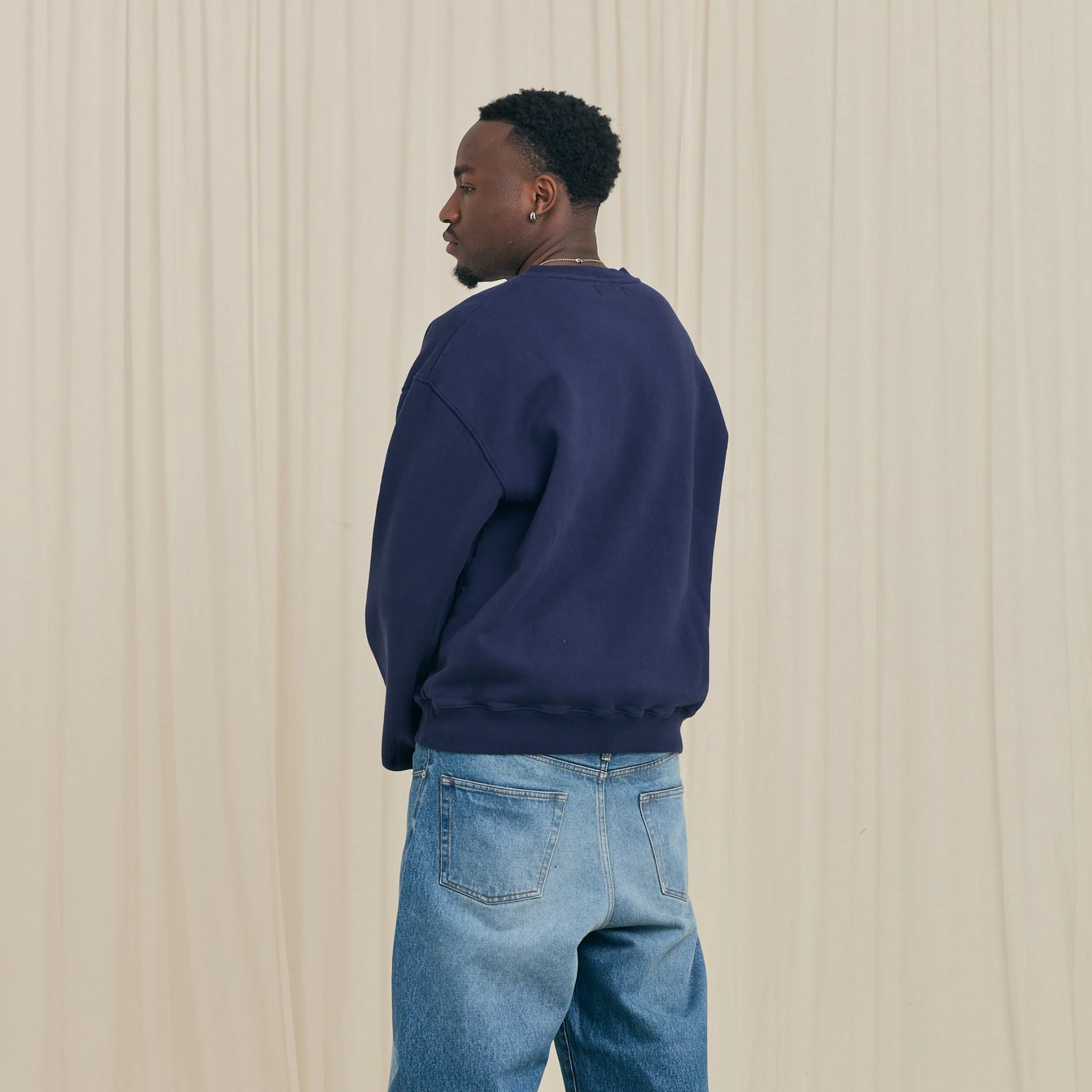 Crewneck - Big Flower Navy Crewneck - Arbor Antwerp