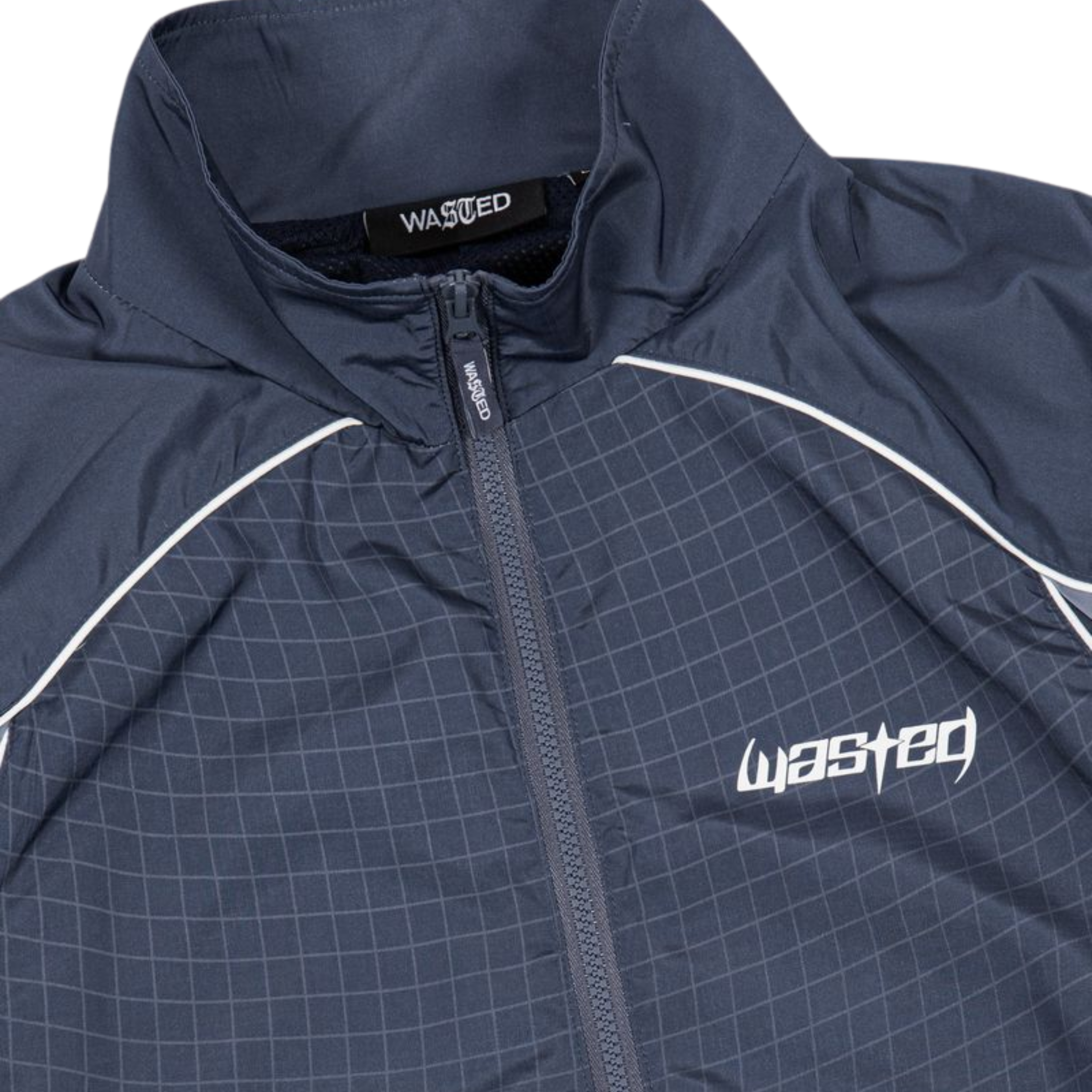 Veste - Spine Track Jacket Blue - Wasted Paris