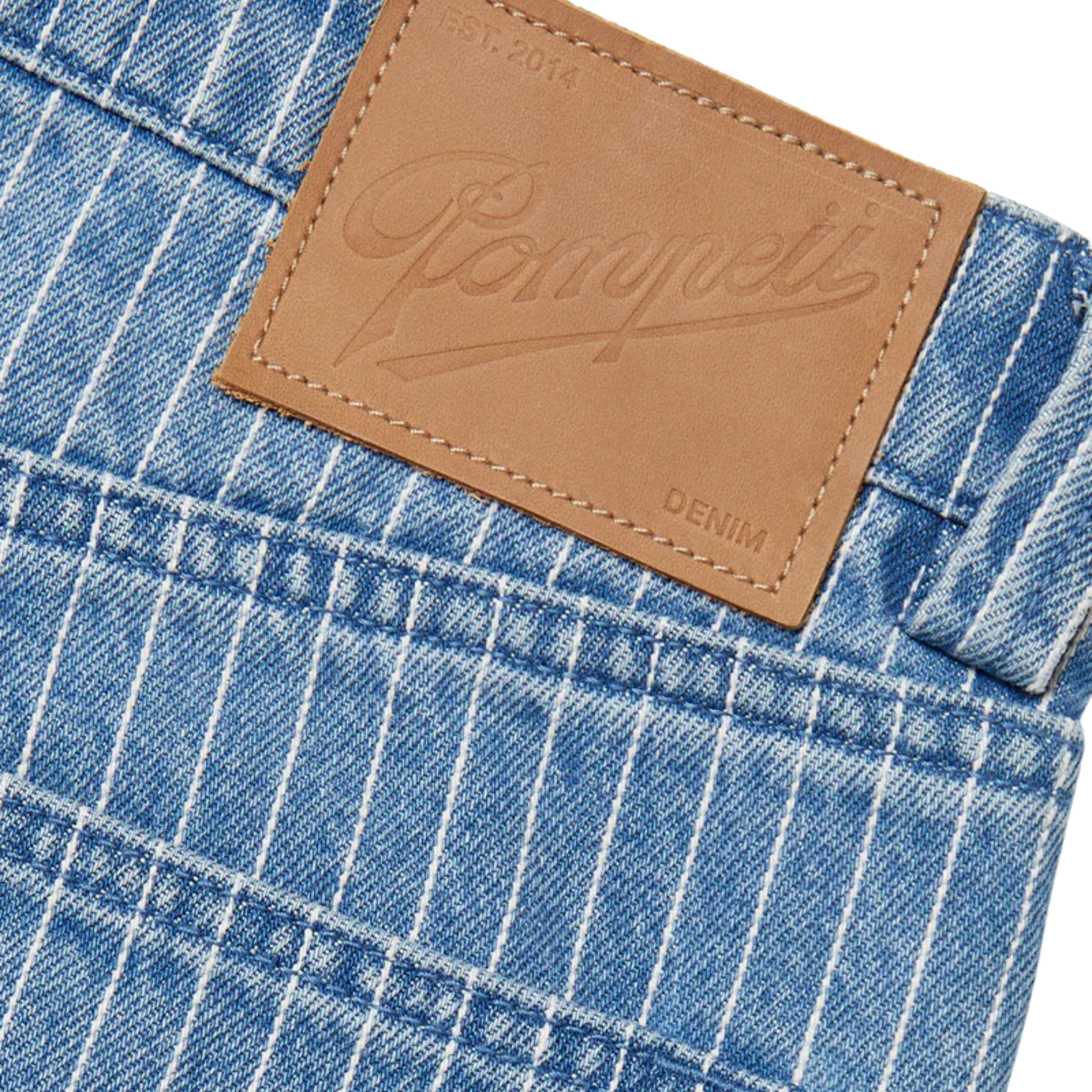 Jeans - Pinstripe Classic Wash Denim - Pompeii