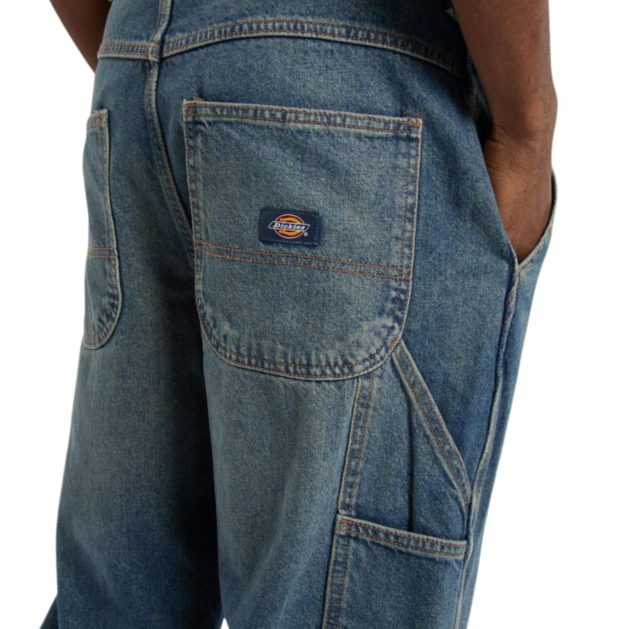 Jean - Stevensville Carpenter Denim Khaki Tinted Blue - Dickies