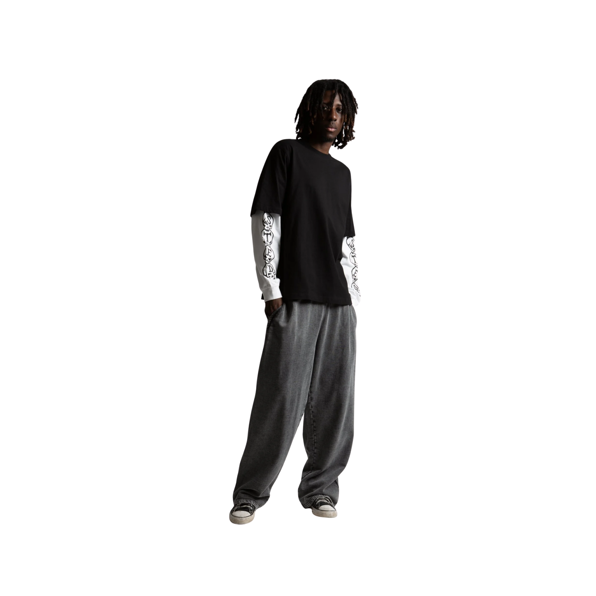 Jogging - Kingdom Curve Faded Black - Wasted Paris