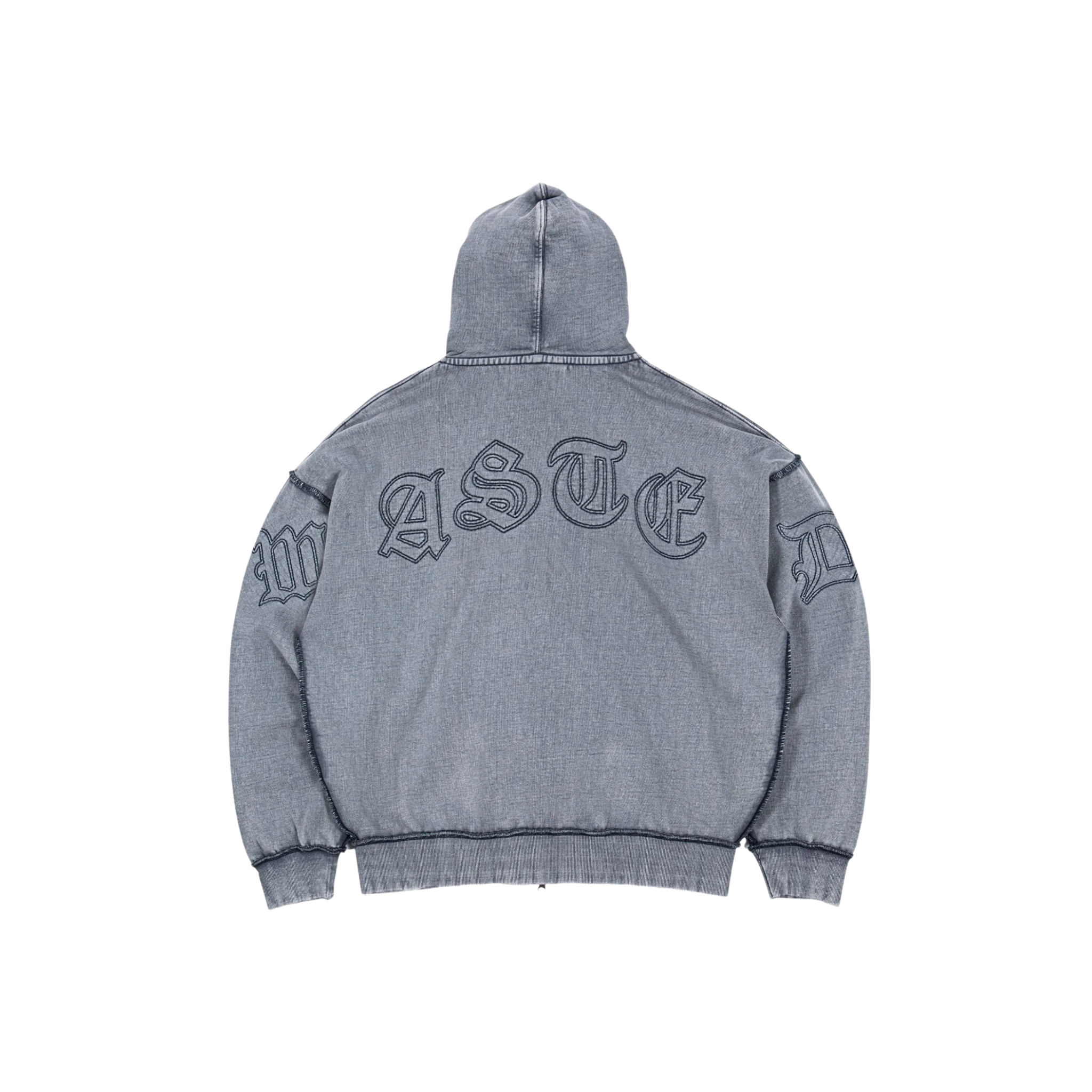 Veste - Kingdom Curve Faded Blue Zip Hoodie - Wasted Paris