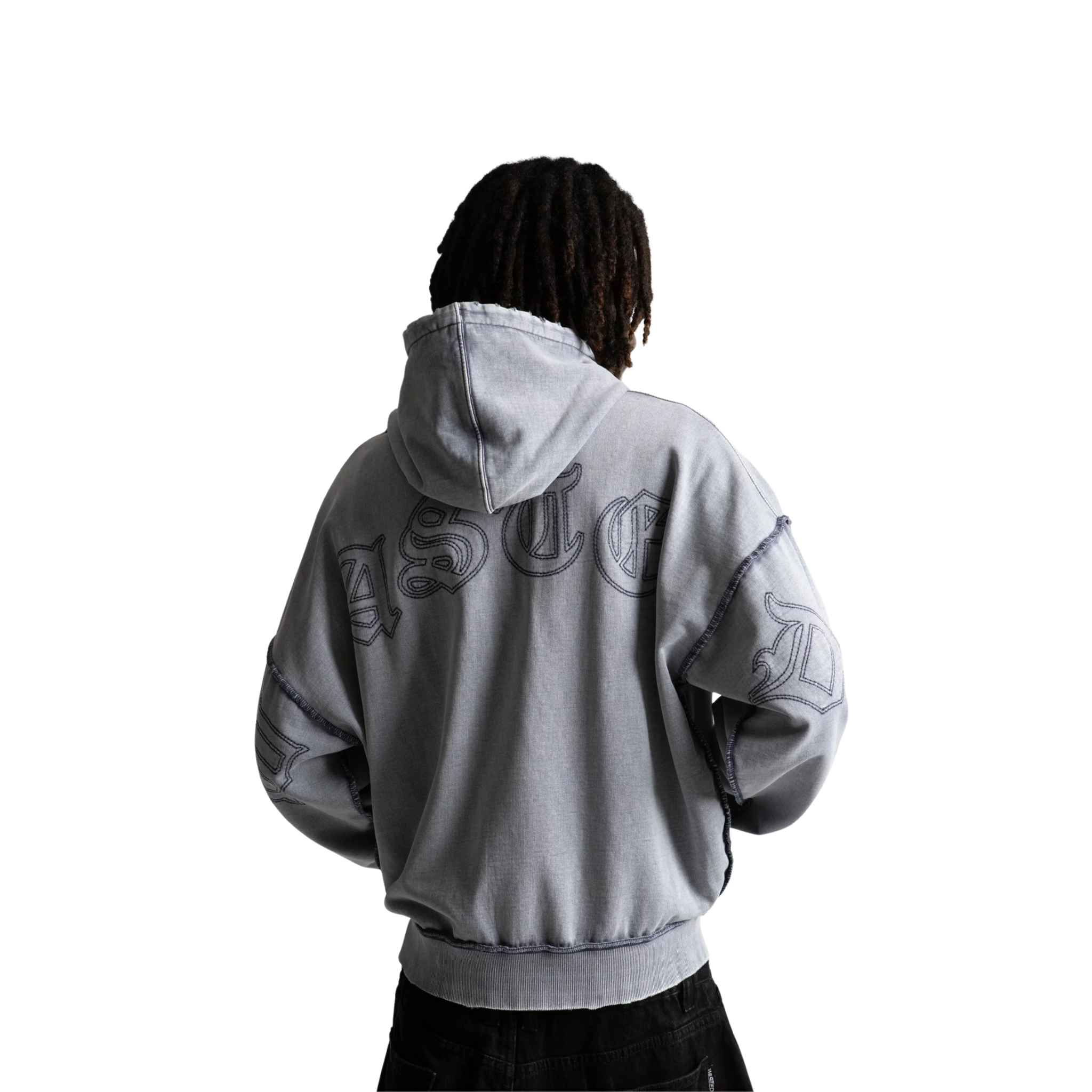Veste - Kingdom Curve Faded Blue Zip Hoodie - Wasted Paris