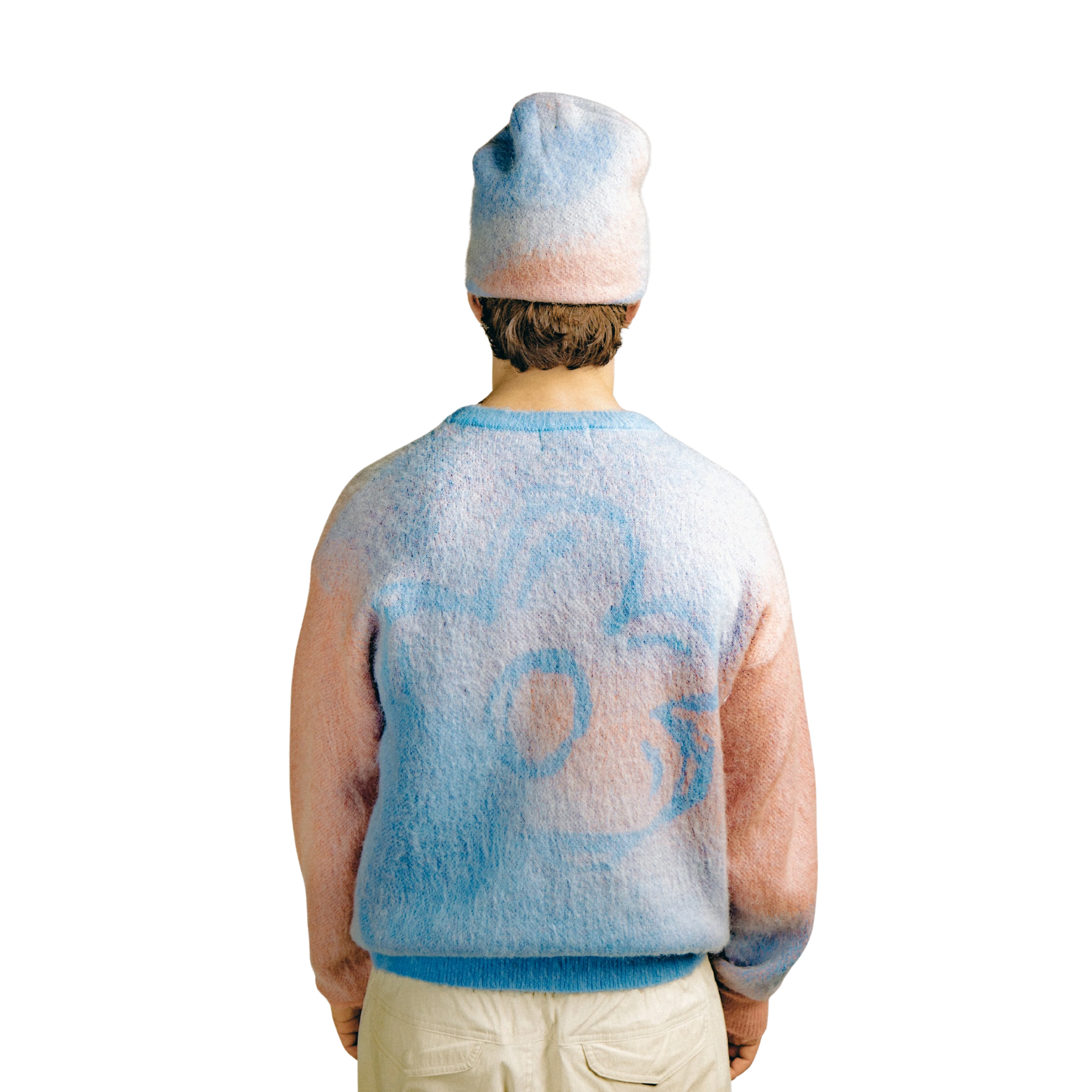 Pull - Mohair Rose/Bleu - Flower Instincts