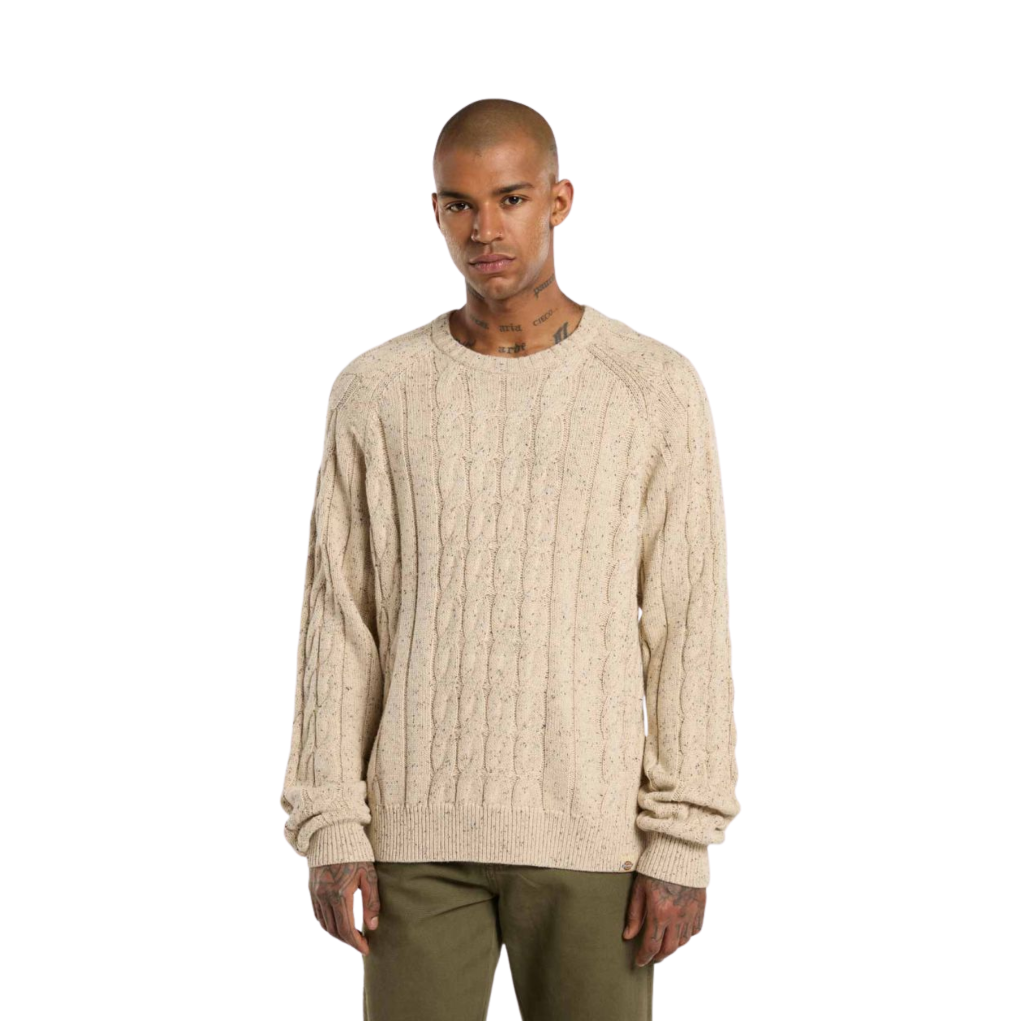 Pull - Vanleer Cable Sweater Wood Ash - Dickies