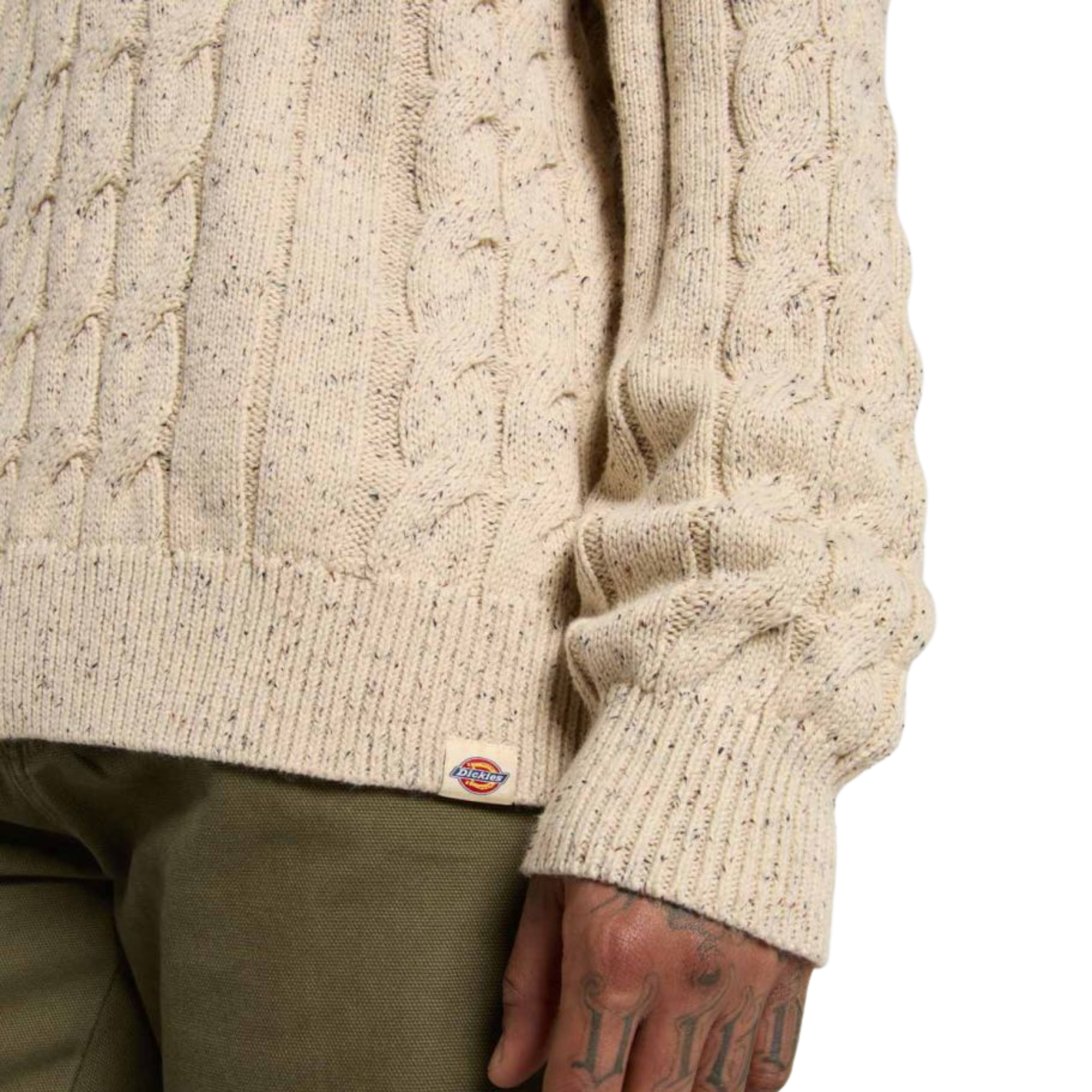 Pull - Vanleer Cable Sweater Wood Ash - Dickies