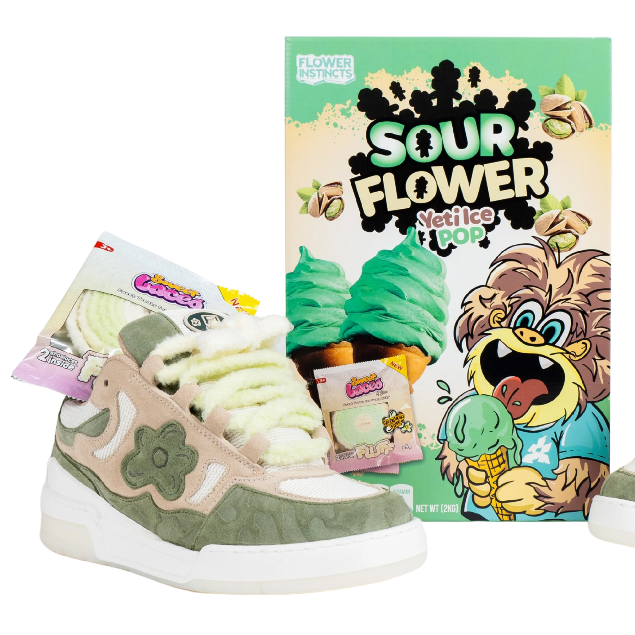 Sneakers - SDT White Greenstachio - Flower Instinct
