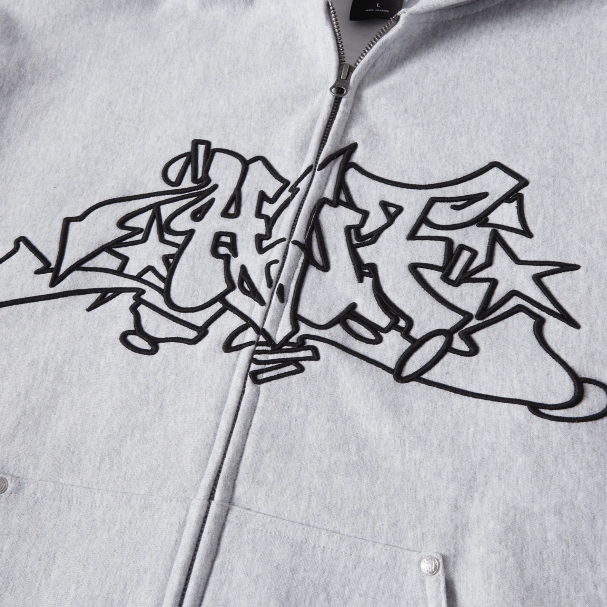 Hoodie Zip - Sweat Outlines Heavy - Huf