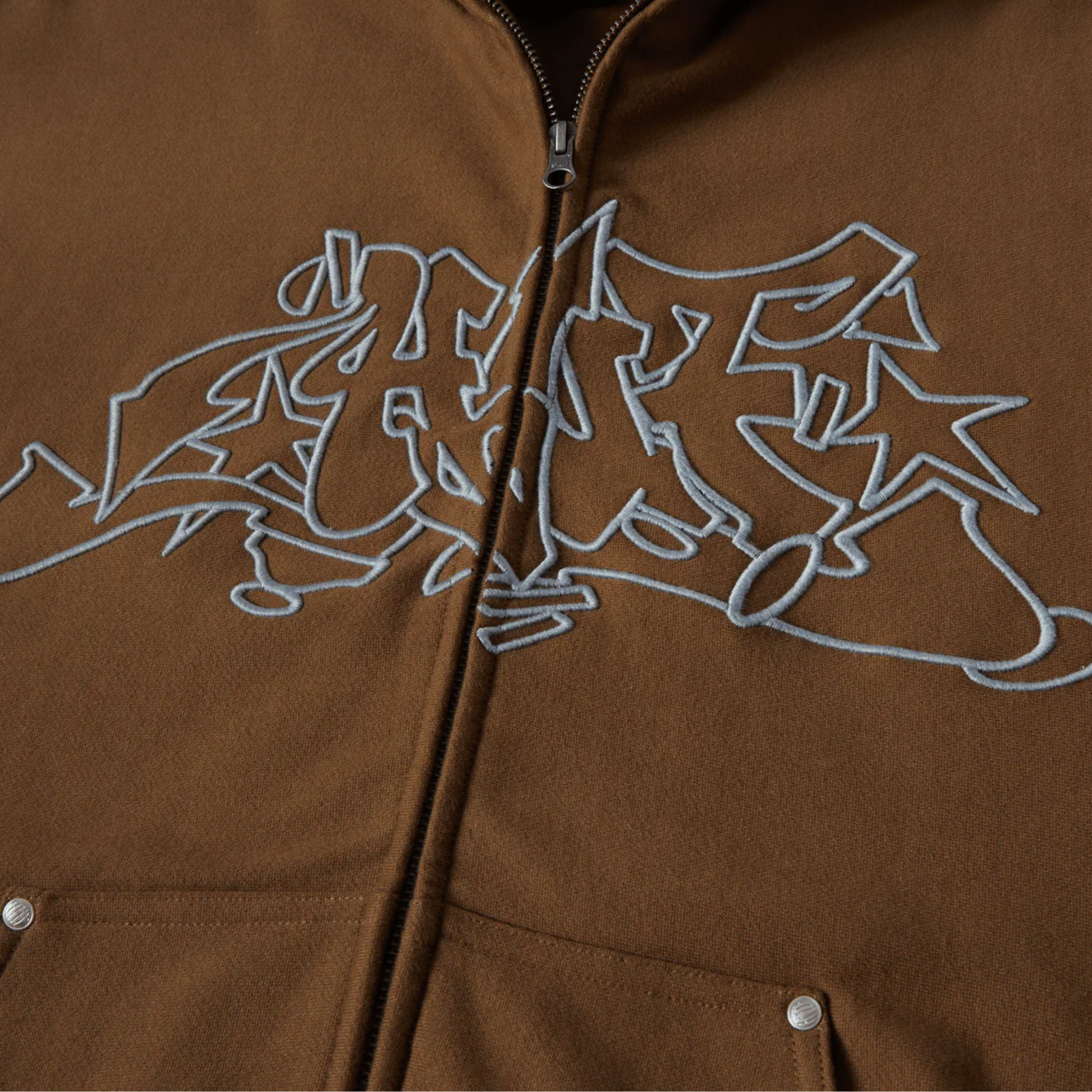 Hoodie Zip - Sweat Outlines Heavy - Huf
