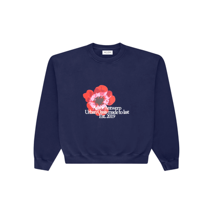 Crewneck - Big Flower Navy Crewneck - Arbor Antwerp