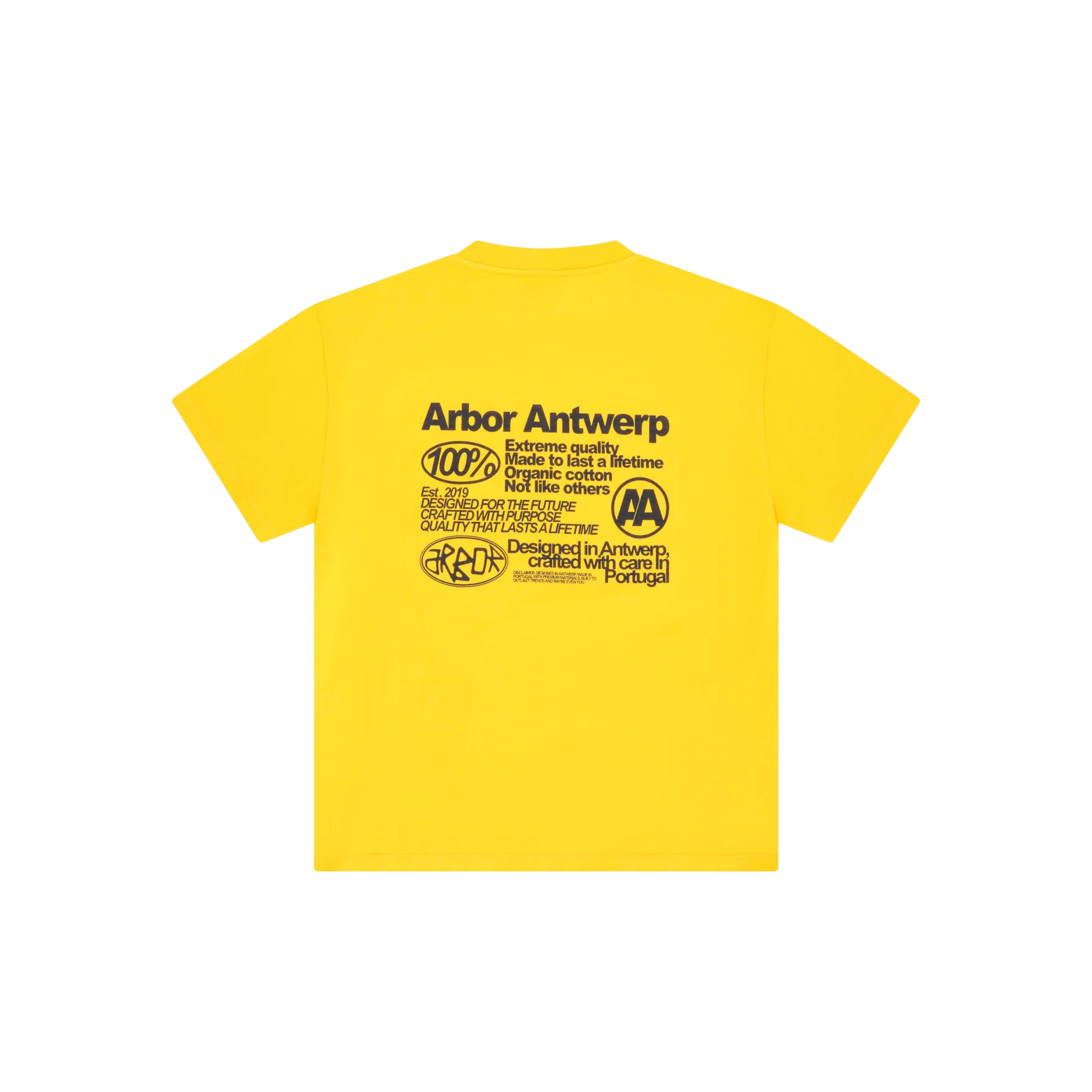 Tee-shirt - Quality Yellow T-shirt - Arbor Antwerp