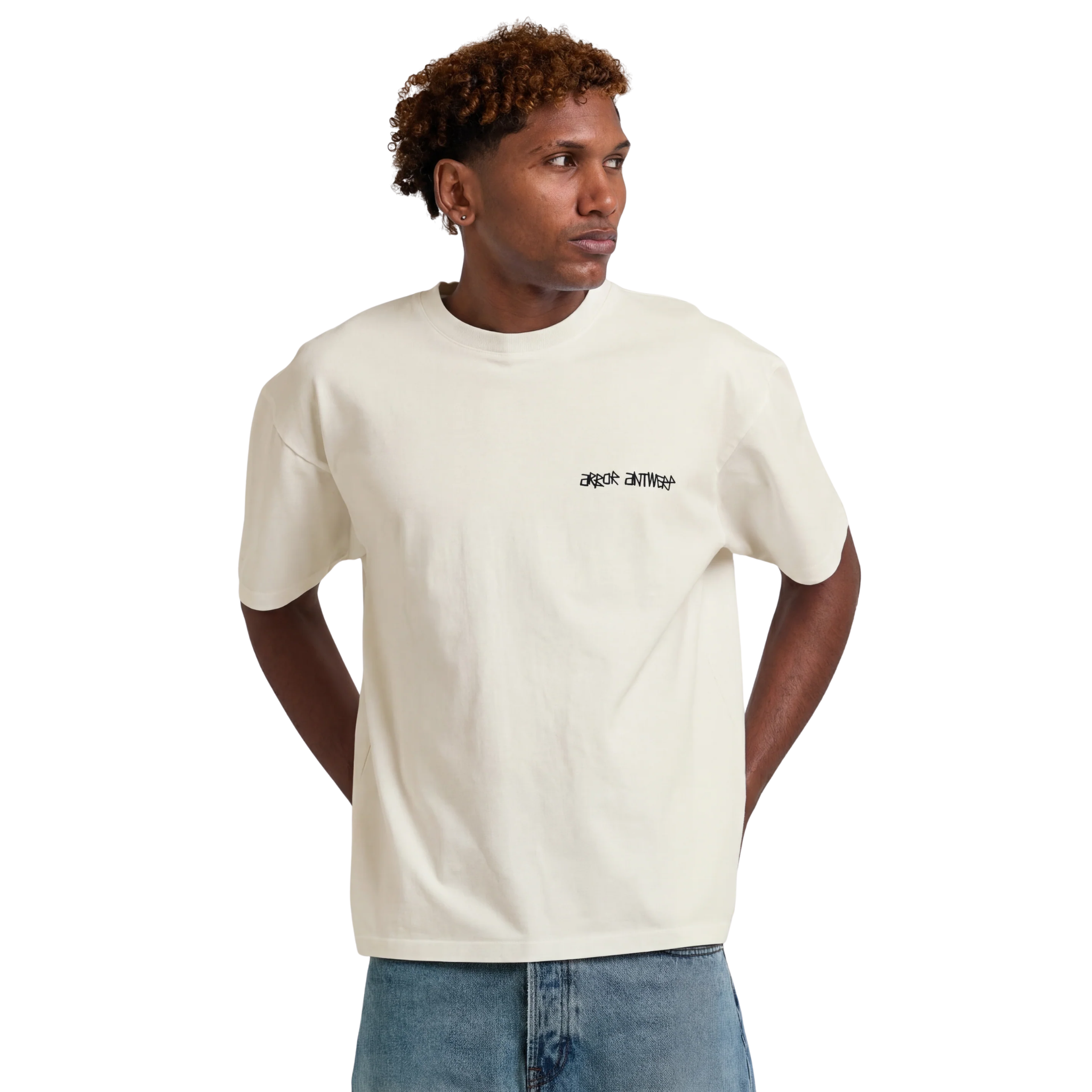 Tee-shirt - Tee Faded Flowers cream - Arbor Antwerp