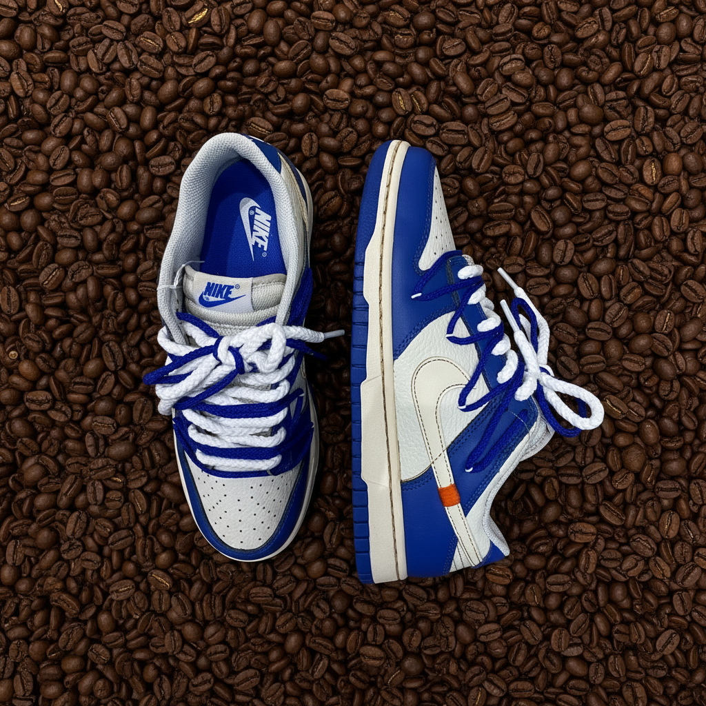 Sneakers - Dunk Custom Café Bleu Marine - Nike