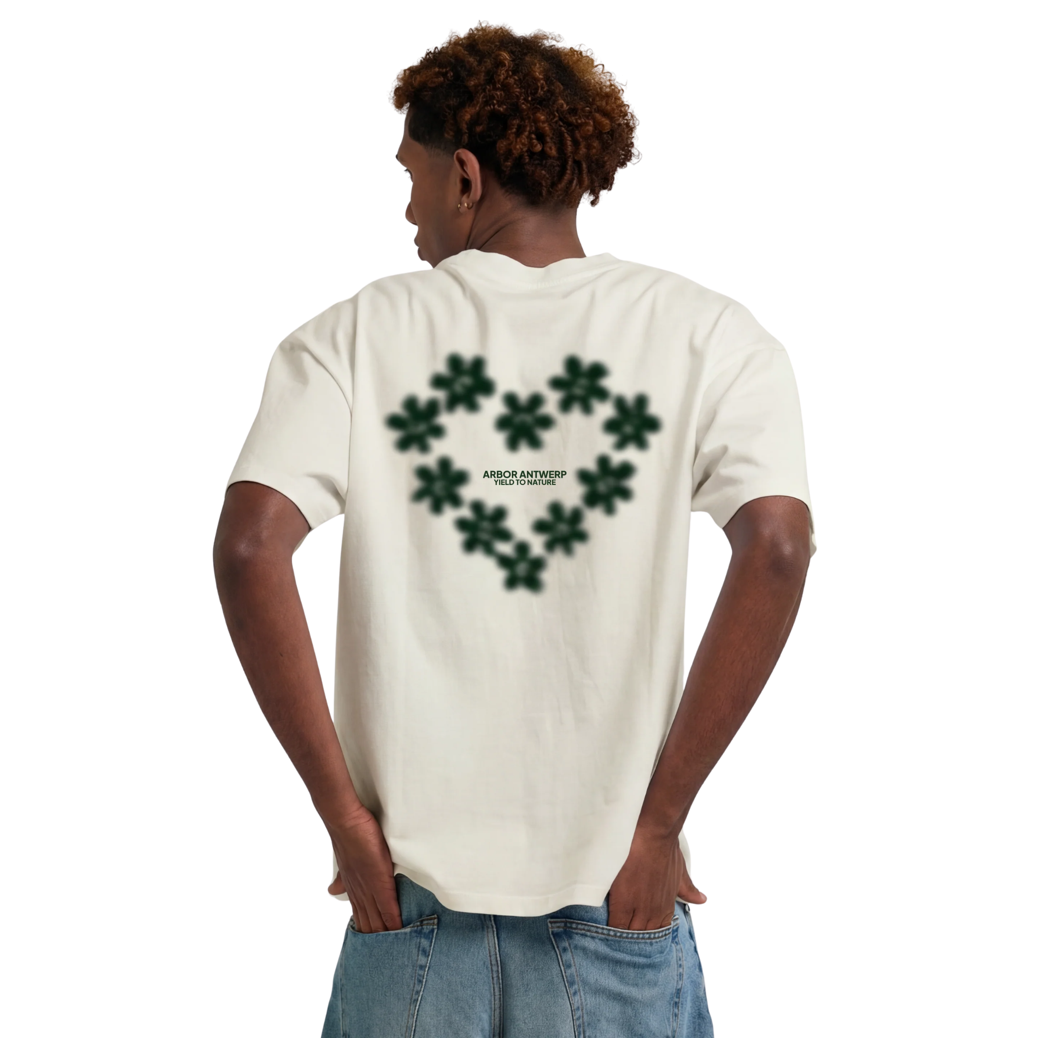 Tee-shirt - Tee Faded Flowers cream - Arbor Antwerp