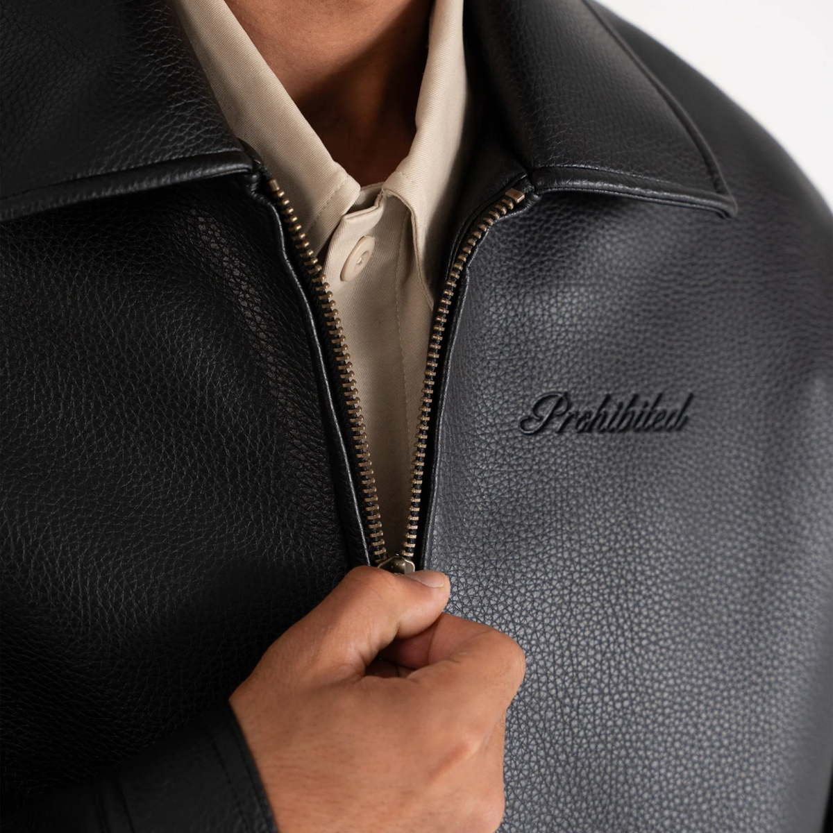 Veste - Jacket leather Black - Prohibited