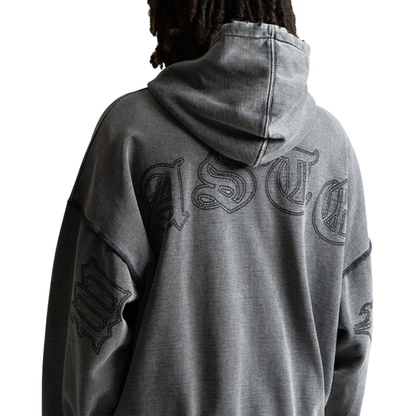 Veste - Kingdom Curve Faded Black Zip Hoodie - Wasted Paris