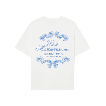 Tee Shirt - Club Mediterranea Off White Boxy Tee - Pompeii