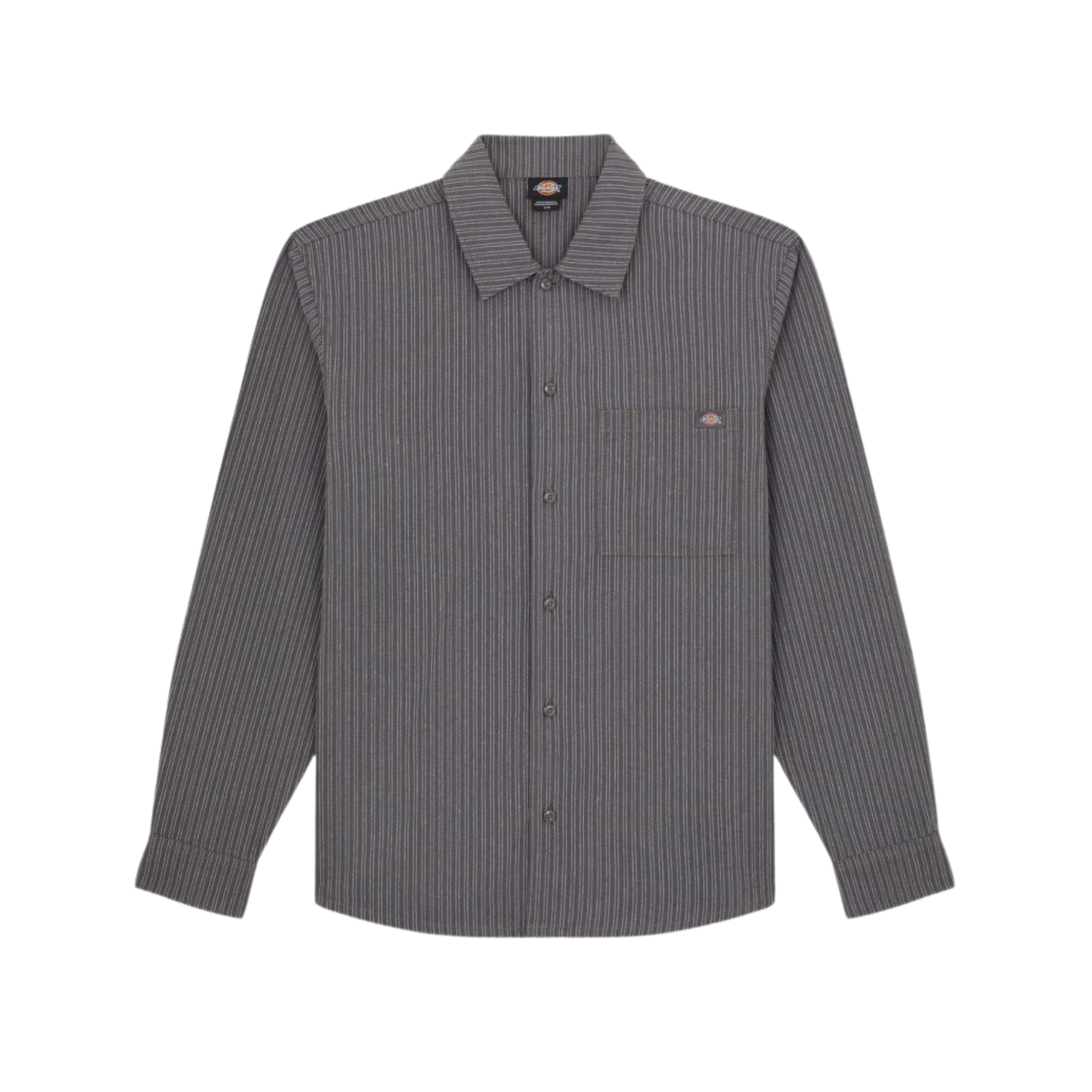 Chemise - Lima Pinstripe Shirt LS Charcoal - Dickies
