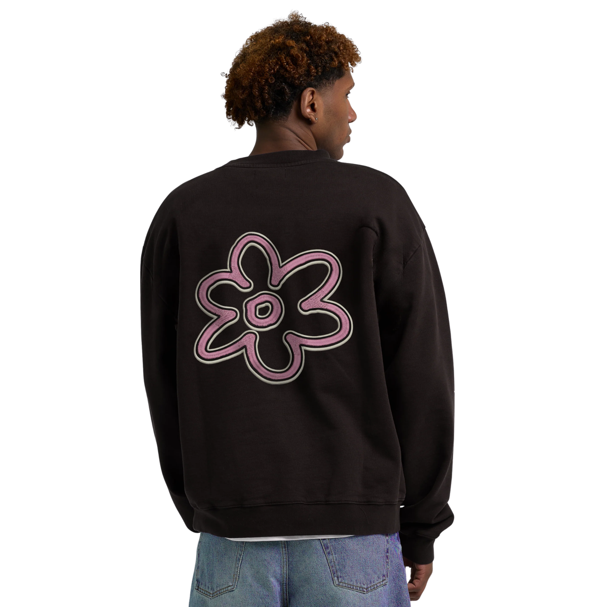 Crewneck - Crewneck Line Flower Brown - Arbor Antwerp