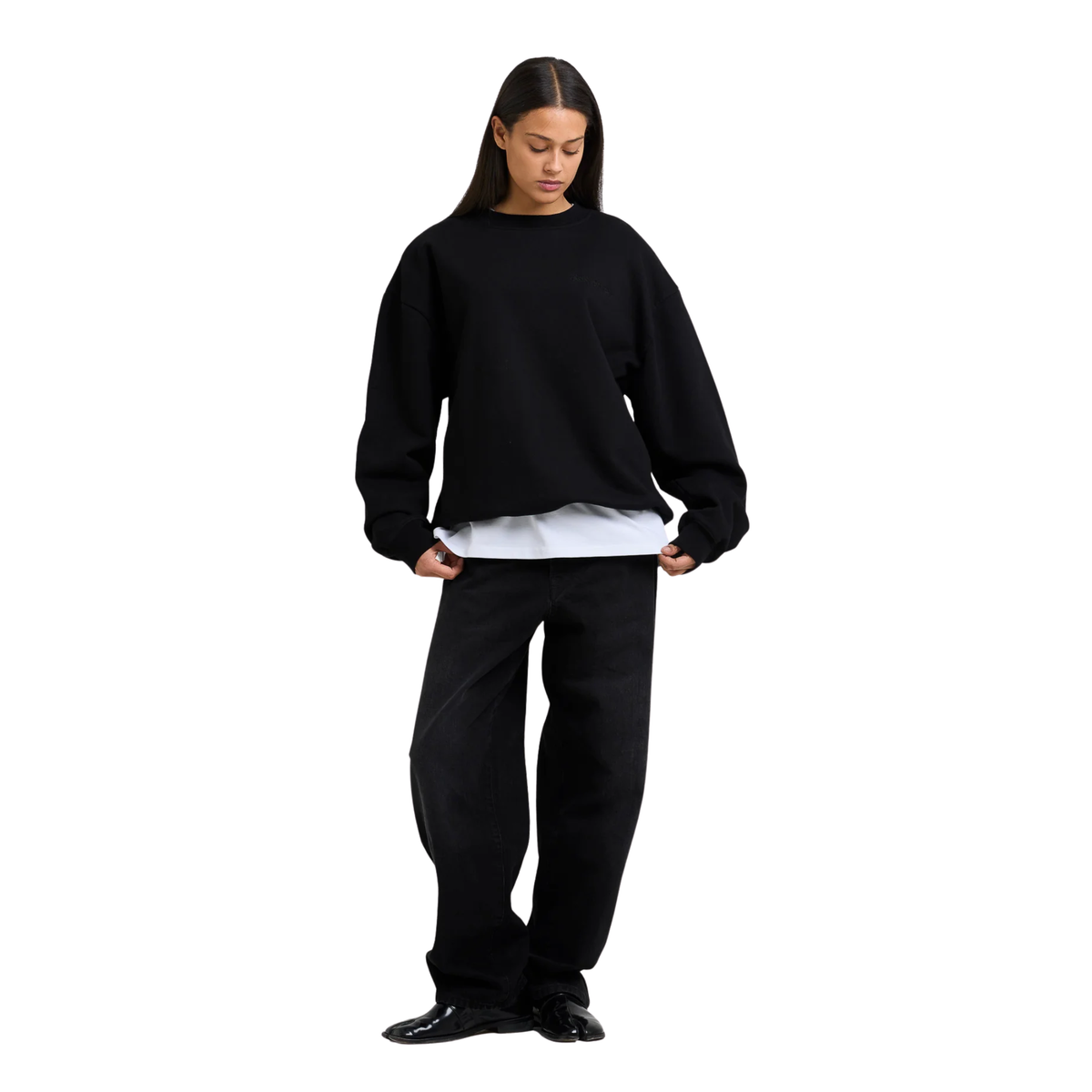 Crewneck - Crewneck Big Application Black - Arbor Antwerp
