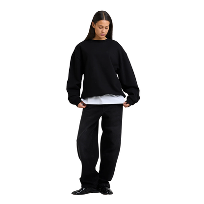 Crewneck - Crewneck Big Application Black - Arbor Antwerp