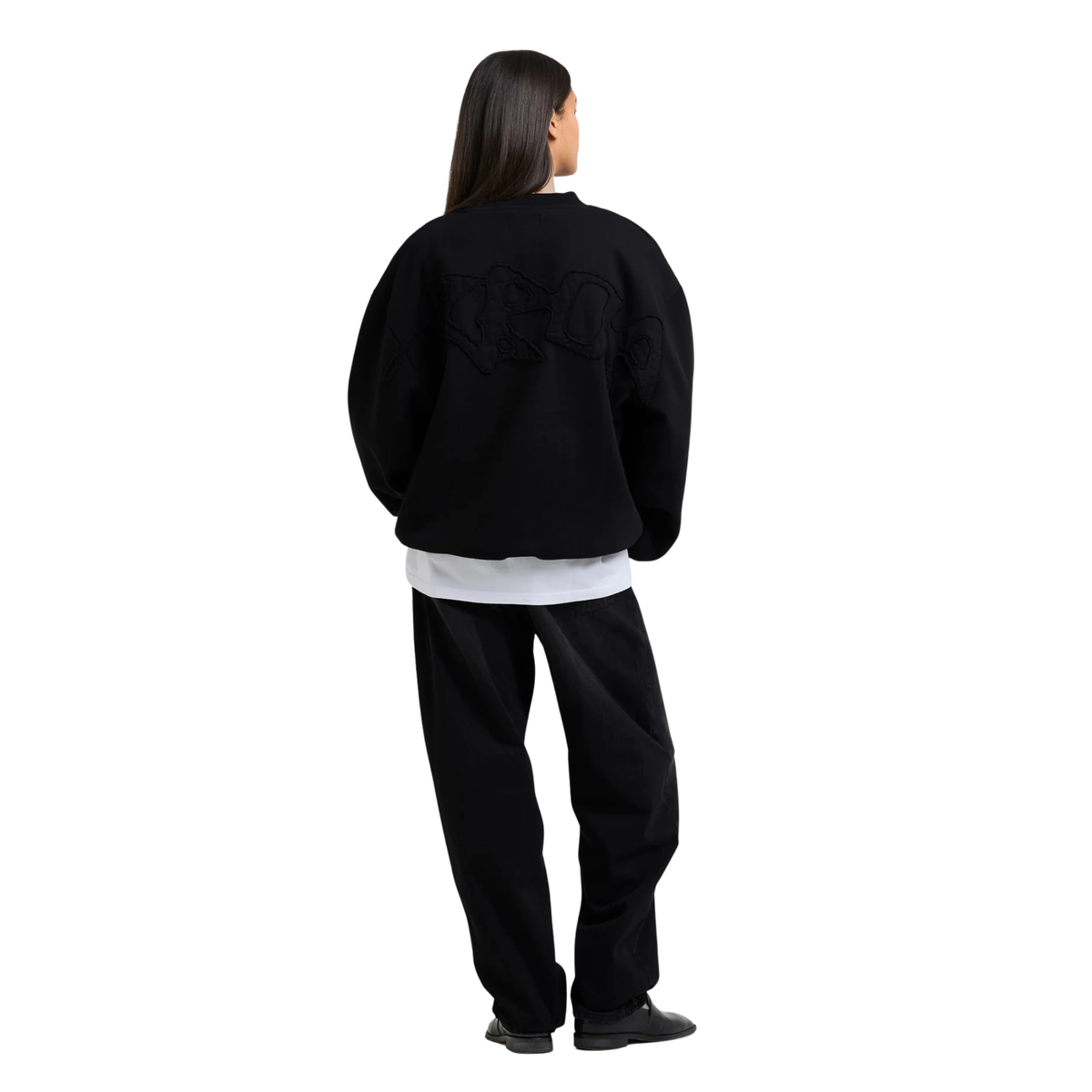 Crewneck - Crewneck Big Application Black - Arbor Antwerp