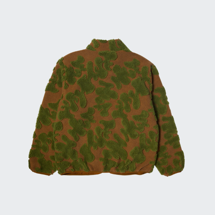 HUF JACKET ABSTRACT HIGH PILE JACQUARD MUD