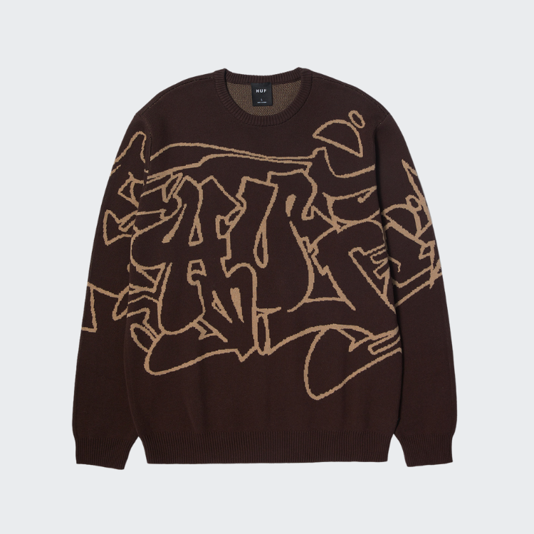 HUF PULL OUTLINES CREW ESPRESSO