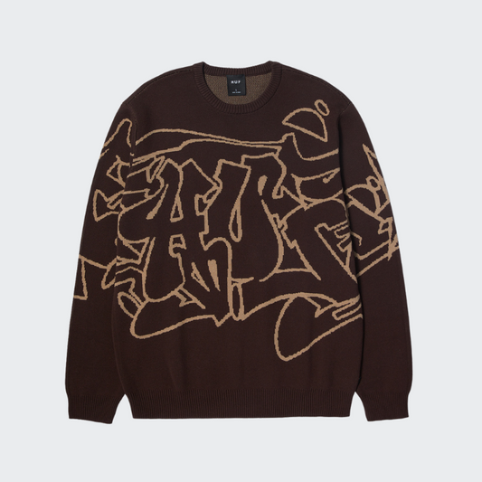 HUF PULL OUTLINES CREW ESPRESSO