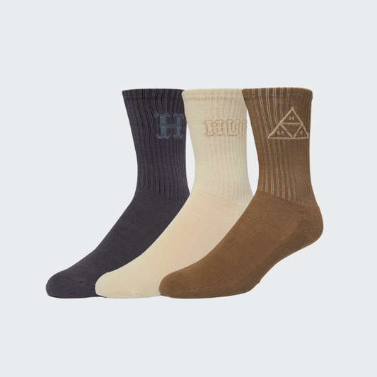 HUF SOCKS CORE 3 PACK CREW MULTI