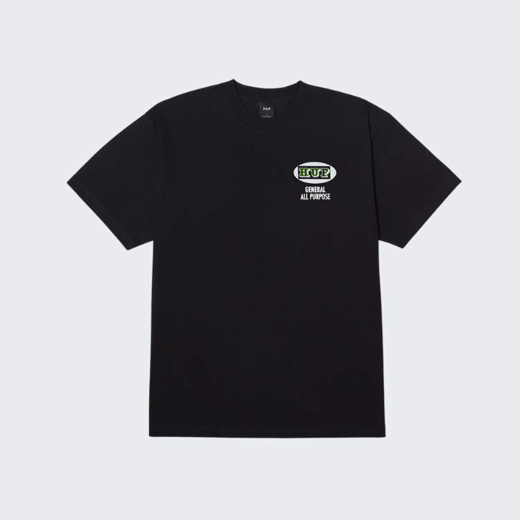 HUF T-SHIRT ALL PURPOSE SS BLACK