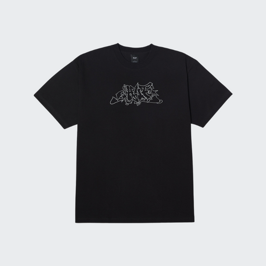 HUF T-SHIRT OUTLINES SS BLACK