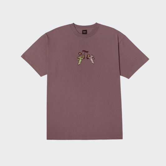 HUF T-SHIRT SONG SS LIGHT PLUM