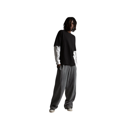 Jogging - Kingdom Curve Faded Black - Wasted Paris