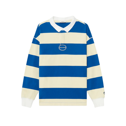 Pull -   Lemon / Azure Striped Polo Sweat - Pompeii