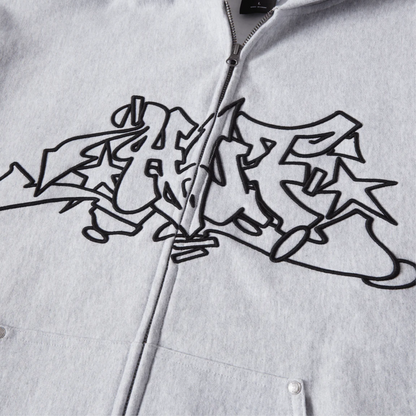 Hoodie Zip - Sweat Outlines Heavy - Huf