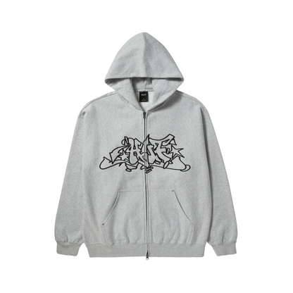 Hoodie Zip - Sweat Outlines Heavy - Huf