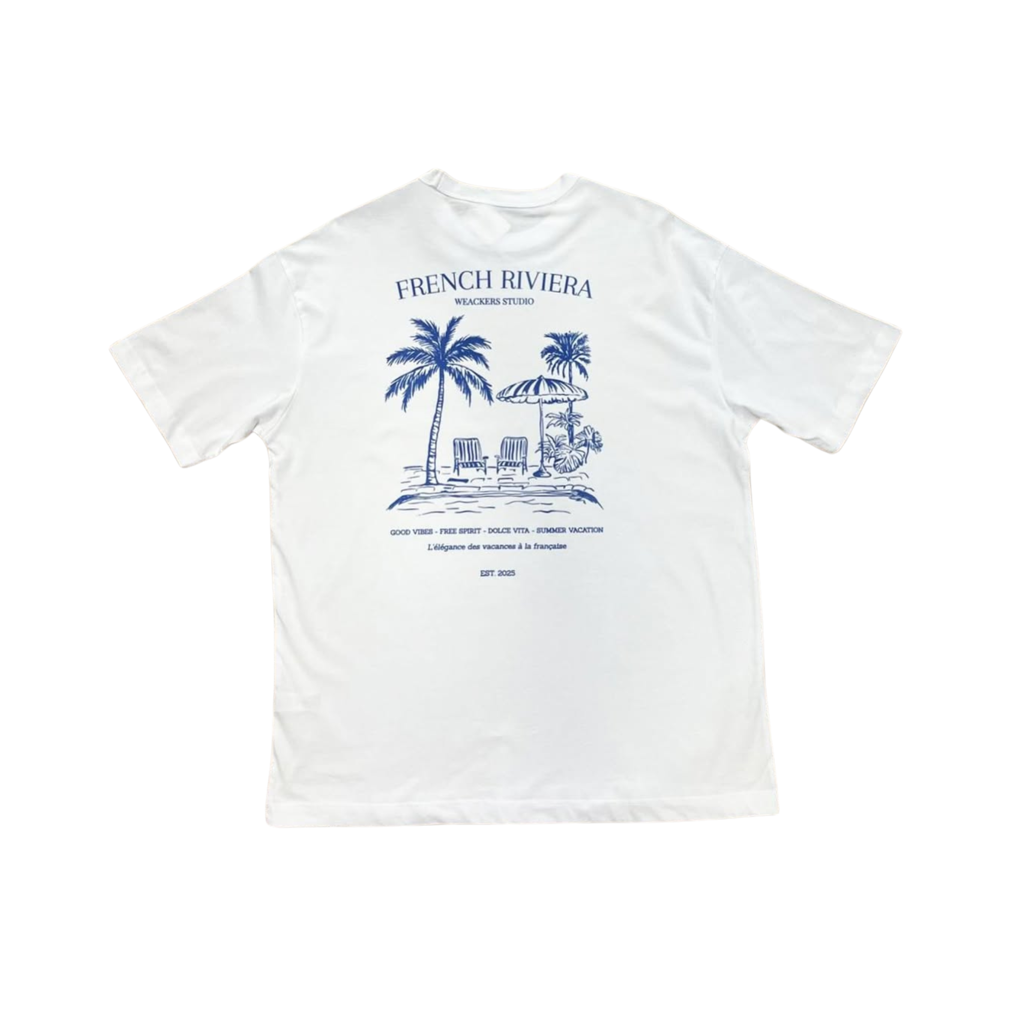 Tee-shirt - French Riviera Blue Tee - Weackers
