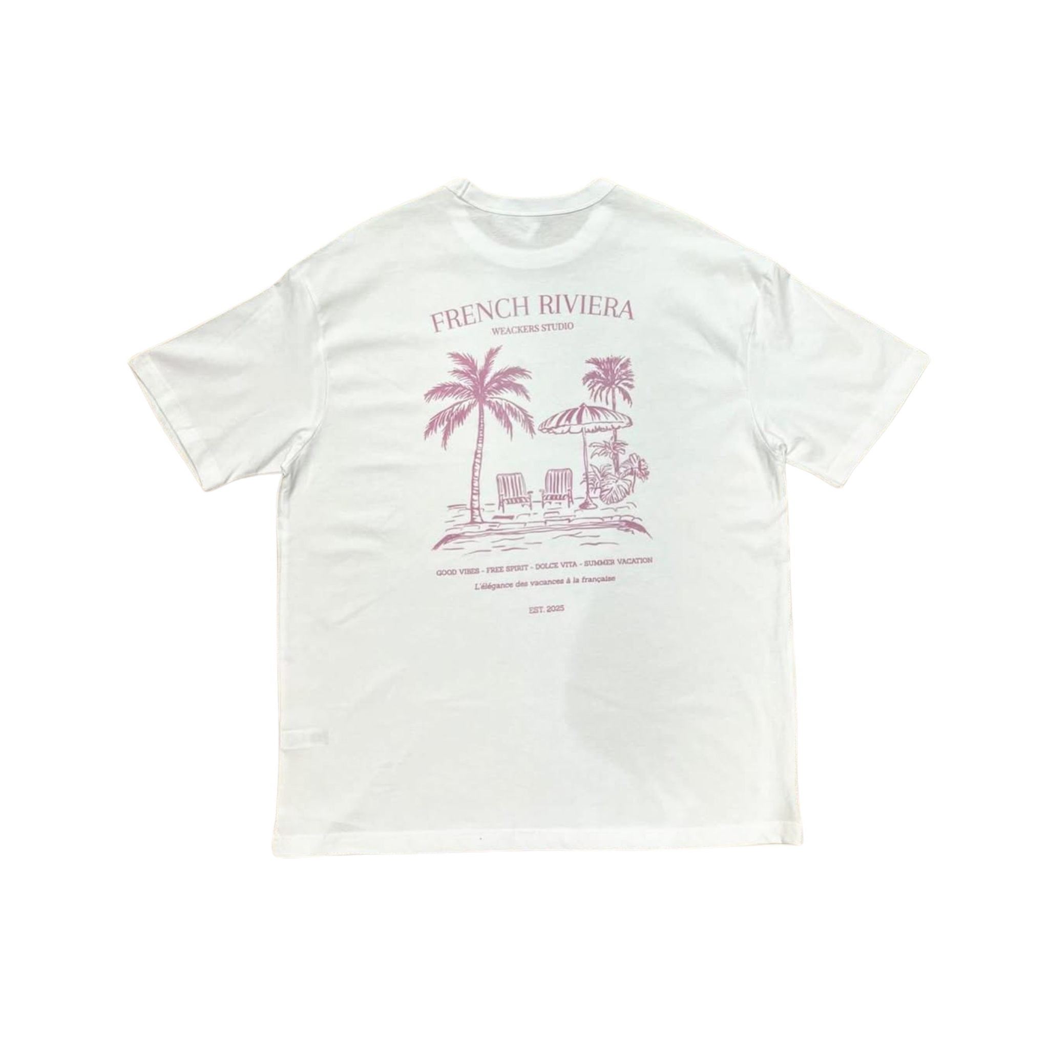 Tee-shirt - French Riviera Pink Tee - Weackers